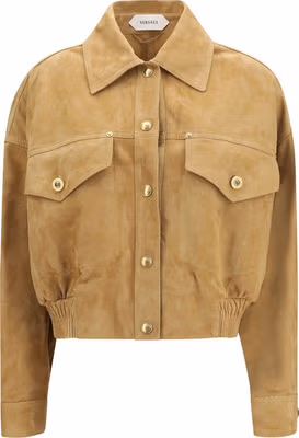 Beige Lamb Leather Bomber
