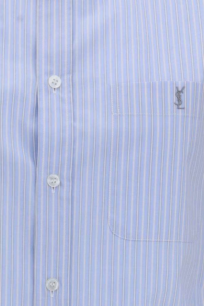 Saint Laurent Blue Cotton Pattern Shirt