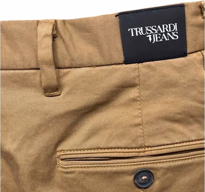Trussardi Jeans Beige Cotton Men Pants