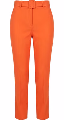 Orange Viscose Women Pants