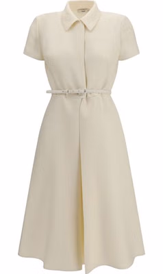 Beige Wool Oves Aries Casual Dress