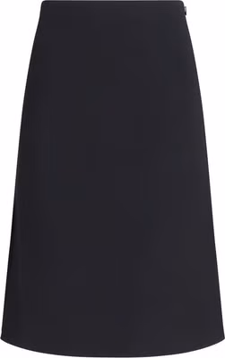 Black Wool Oves Aries Midi Skirt