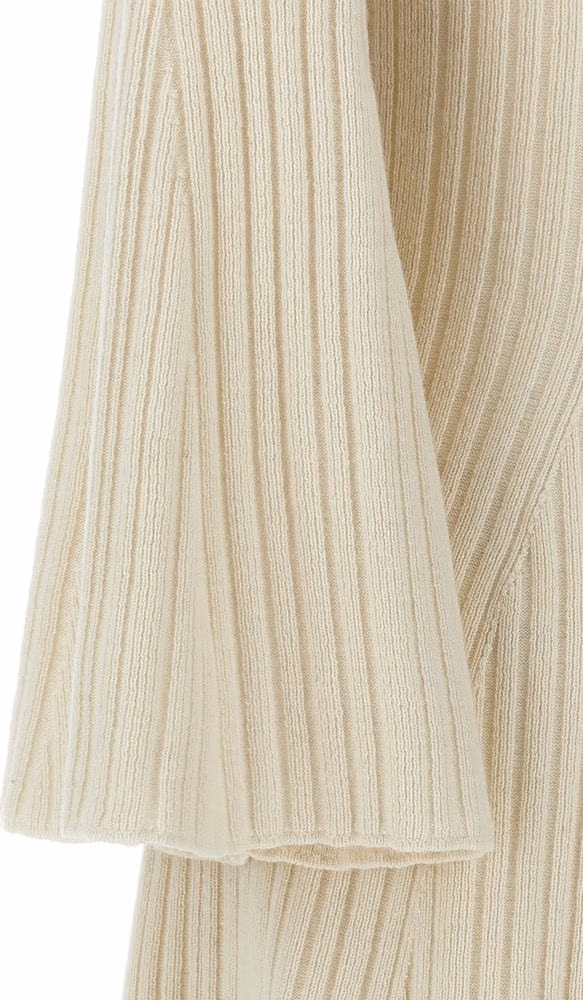 ANTONINO VALENTI White Cashmere Midi Skirt