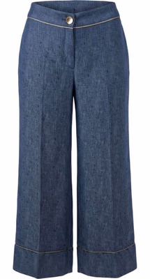 Blue Viscose Women Pants