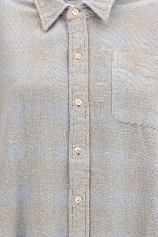 R13 Blue Cotton Pattern Shirt