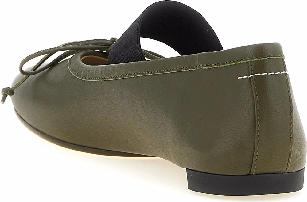 MM6 Maison Margiela Bicolor Lambskin Ballet Flats