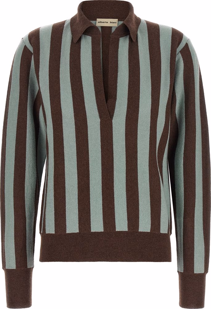 Alberto Biani Multicolor Cashmere Polo Shirt