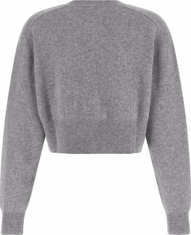 Elisabetta Franchi Gray Wool Cardigan