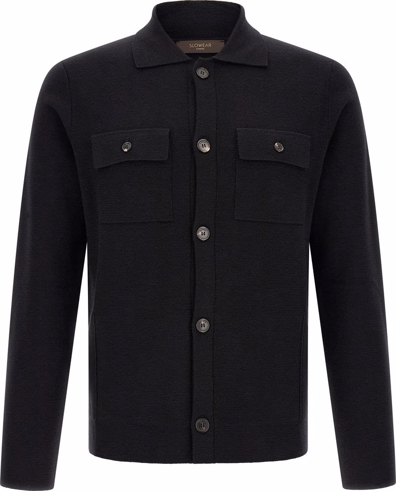 ZANONE Black Virgin Wool Cardigan