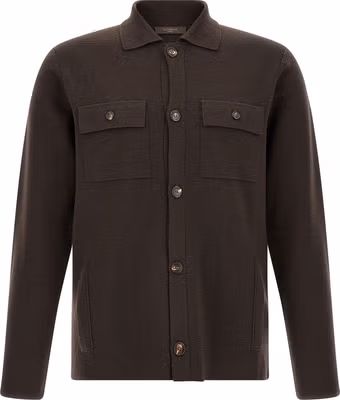 Brown Virgin Wool Cardigan