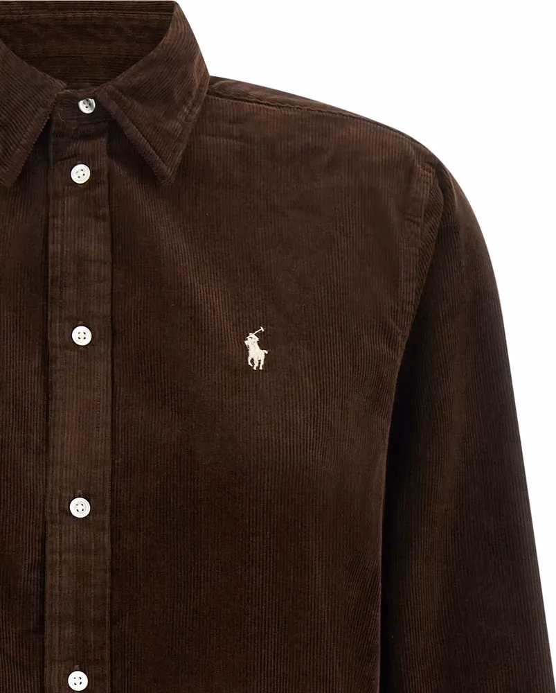Polo Ralph Lauren Brown Cotton Blouse