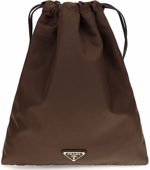 Prada Brown Polyamide Clutch Bag