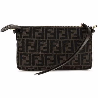 Brown Polyester Shoulder Bag