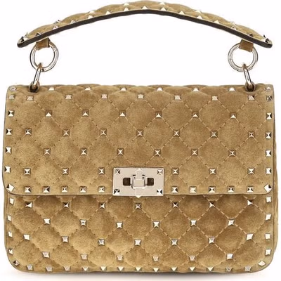 Beige Calf Leather Bos Taurus Handbag