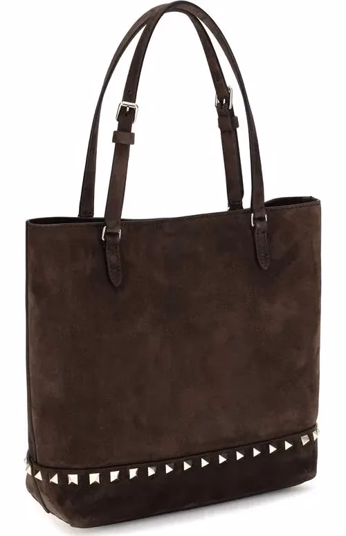 Valentino Garavani Brown Calf Leather Bos Taurus Shoulder Bag