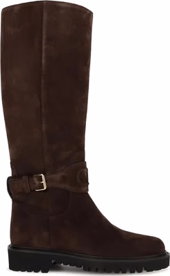 Brown Calf Leather Bos Taurus Flat Boots
