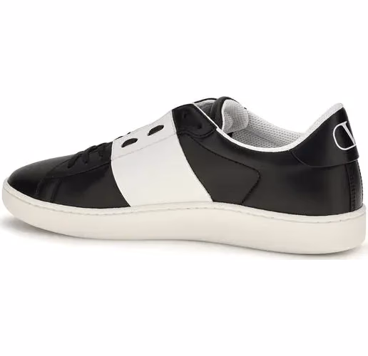 Valentino Garavani Black Calf Leather Bos Taurus Sneakers