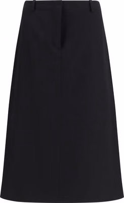 Black Wool Oves Aries Midi Skirt