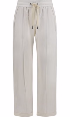 White Cotton Athletic Pants