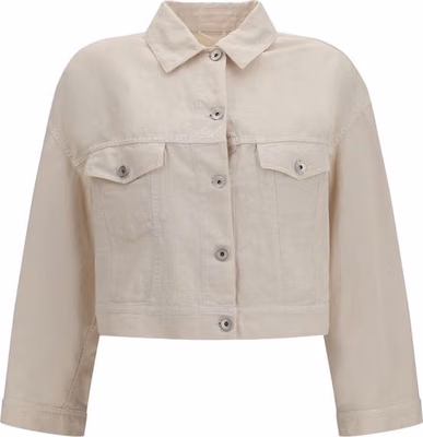 White Cotton Denim Jacket