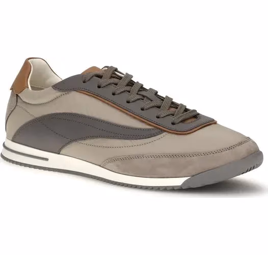 Brunello Cucinelli Beige Suede Leather Low Top Sneakers