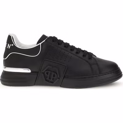 Black Calf Leather Bos Taurus Athletic Sneakers