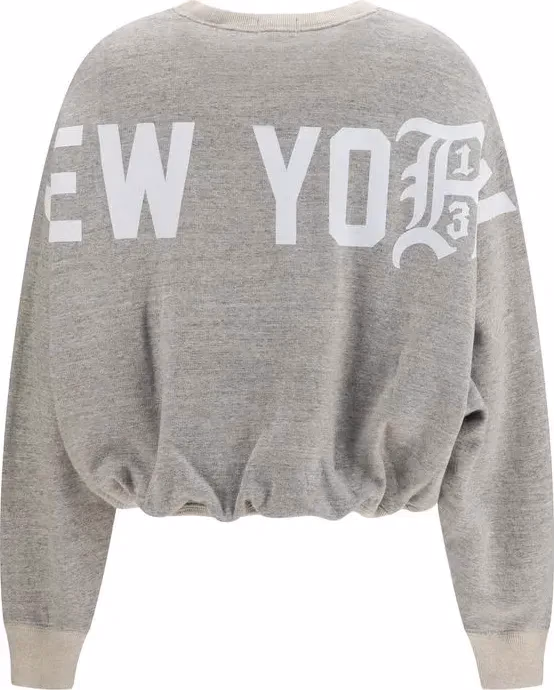 R13 Gray Cotton Sweatshirt