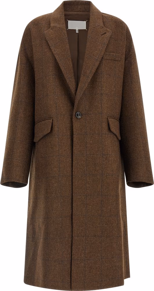 Maison Margiela Brown Wool Coat