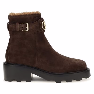 Brown Calf Leather Bos Taurus Ankle Boots