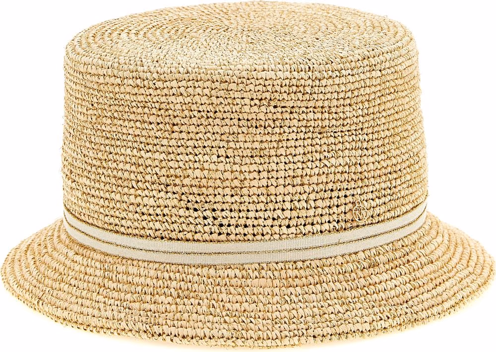 Maison Michel Beige Fabric Sunhat