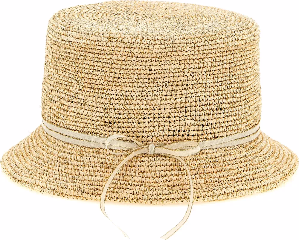 Maison Michel Beige Fabric Sunhat