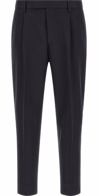 Blue Cotton Dress Pants