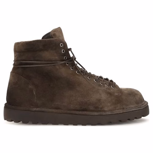 Marsell Brown Suede Leather Lace-Up Boots