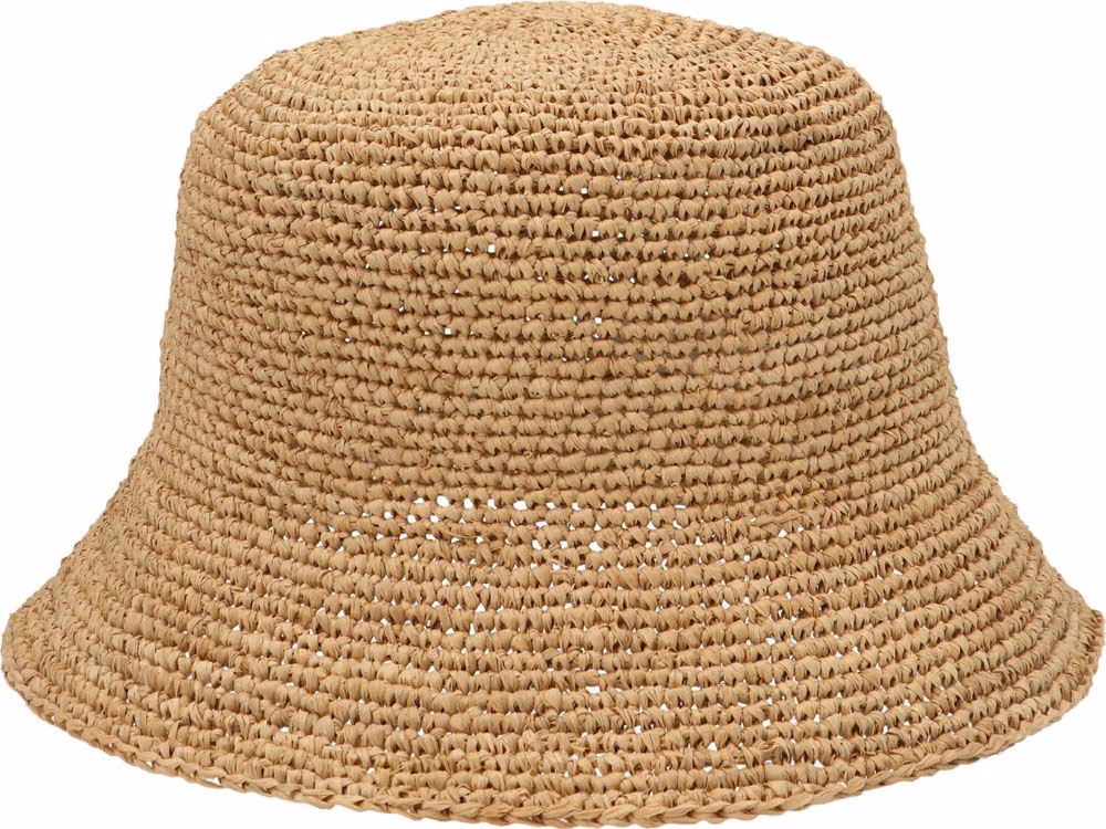 Ibeliv Beige Raffia Bucket Hat