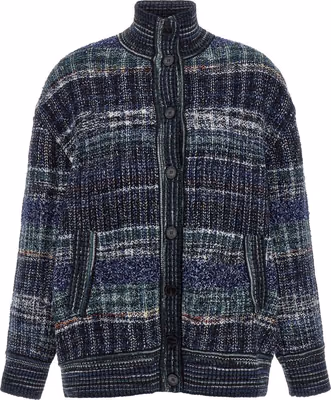 Blue Wool Cardigan