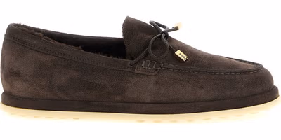 Brown Calfskin Slip-On Loafers
