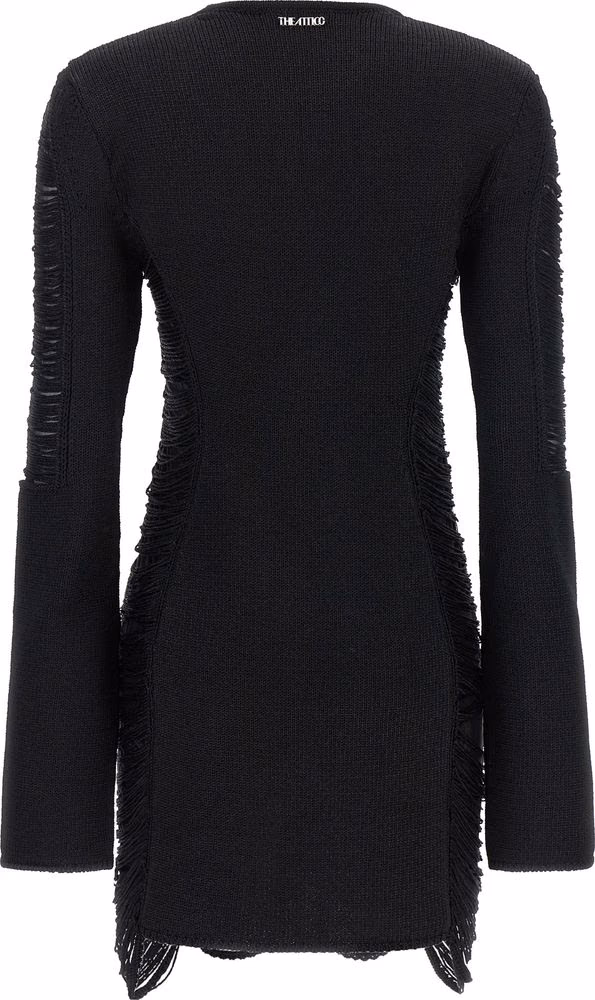 The Attico Black Viscose Short Dress