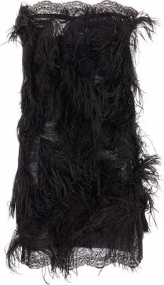 Black Polyamide Short Dress