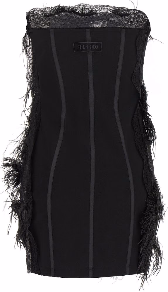 The Attico Black Polyamide Short Dress