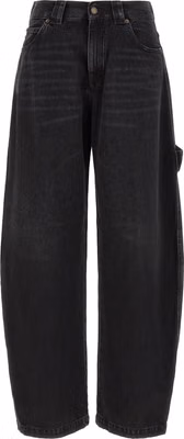 Black Cotton Relaxed Fit Jeans