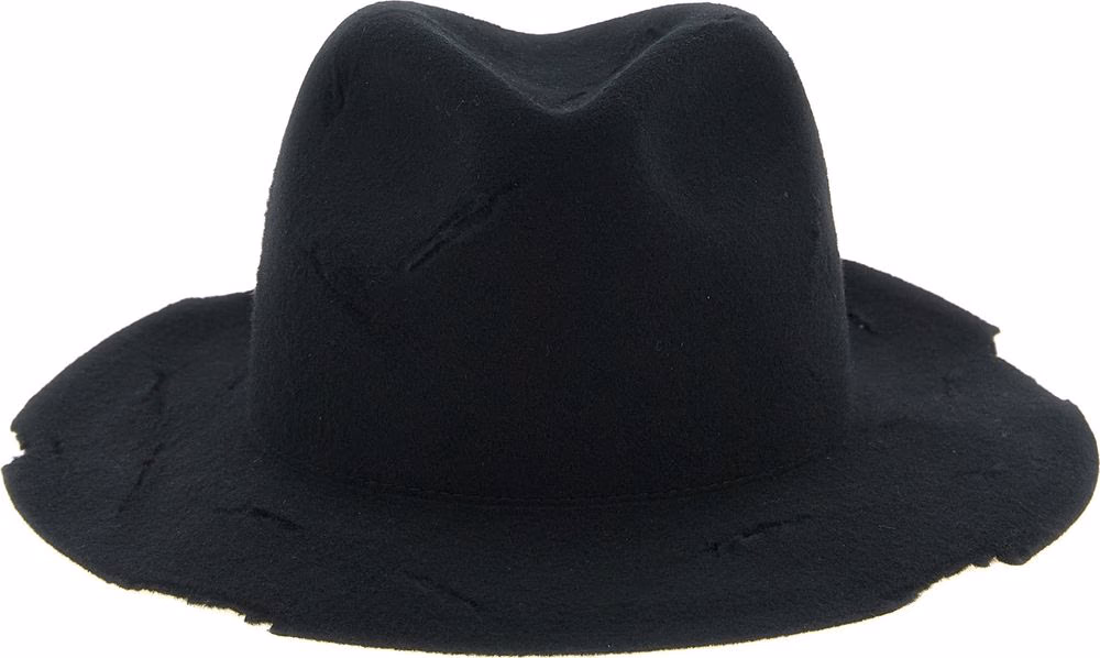 Yohji Yamamoto Black Wool Fedora