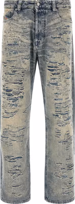 Blue Cotton Relaxed Fit Jeans