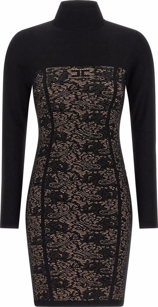 Elisabetta Franchi Black Viscose Short Dress