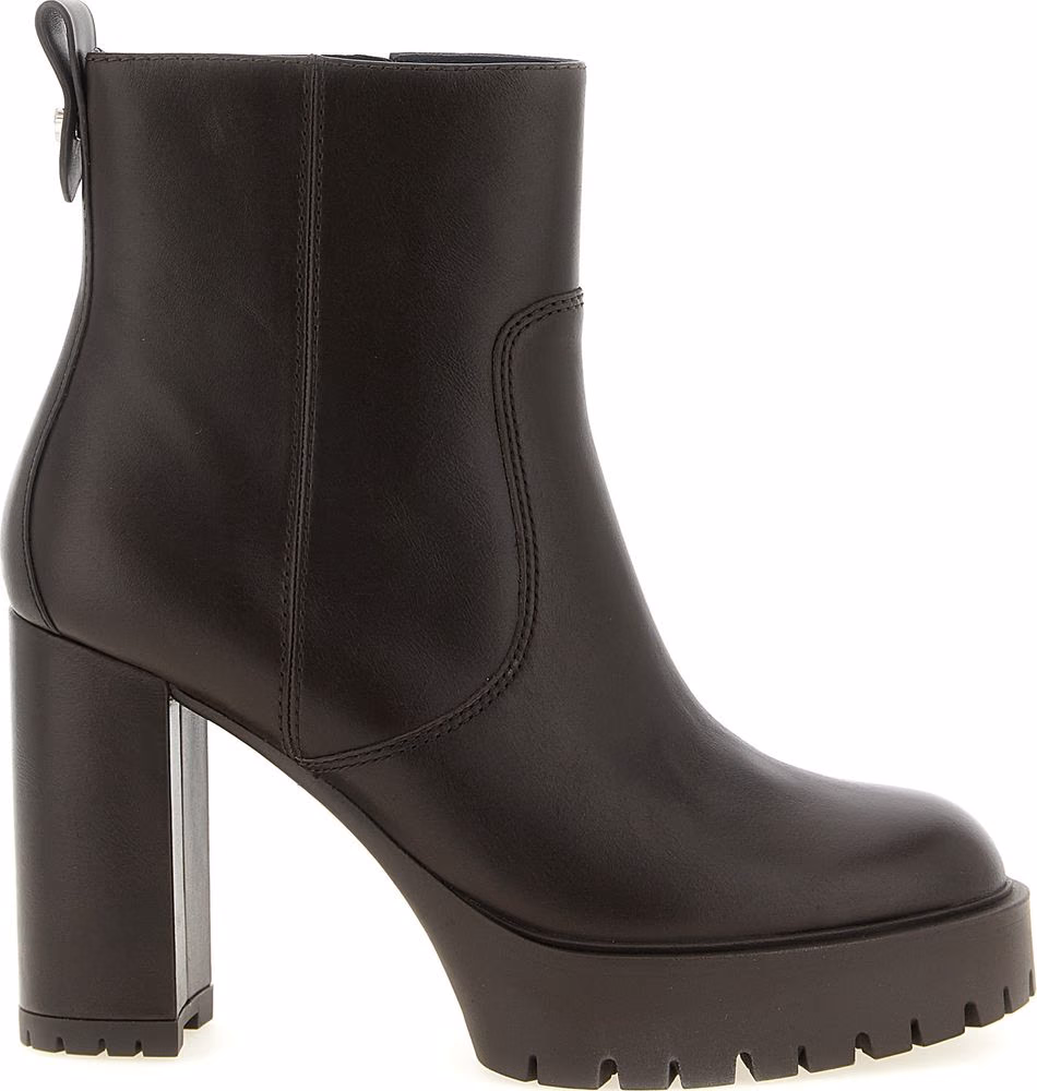 PINKO Brown Cowhide Ankle Boots