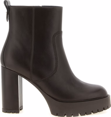 Brown Cowhide Ankle Boots