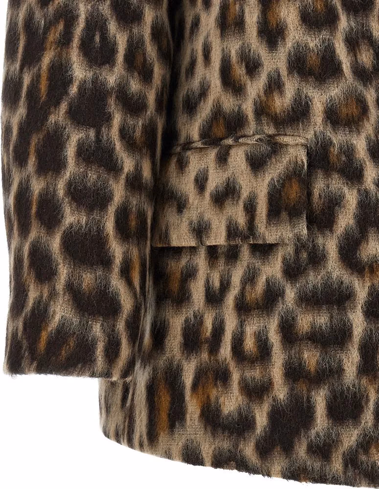 Alberto Biani Beige Wool Coat
