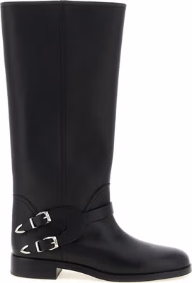 Black Cowhide Over The Knee