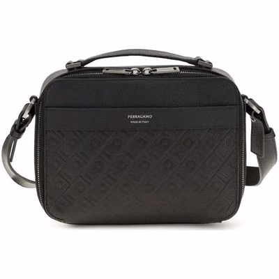 Black Calf Leather Bos Taurus Shoulder Bag