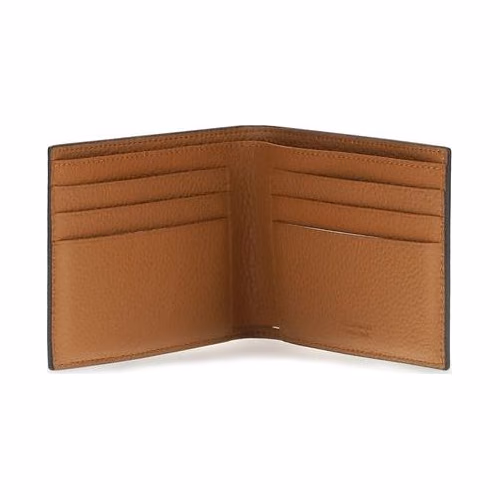 Ferragamo Gray Calf Leather Bos Taurus Wallet