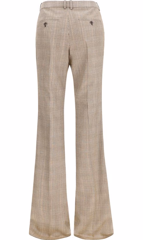 Saint Laurent Beige Wool Oves Aries Flared Pants